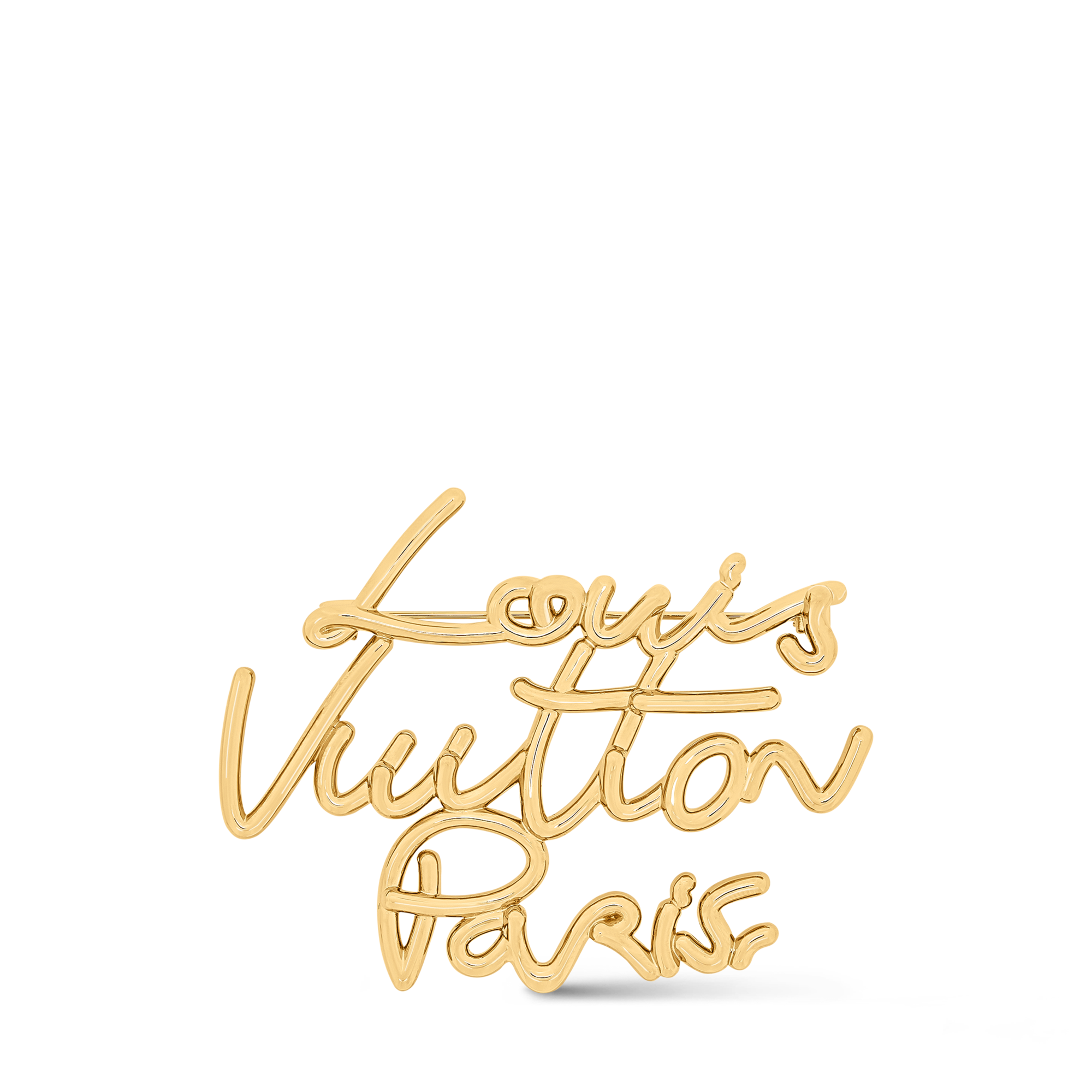 LV Script Brooch - Luxury S00 Gold | LOUIS VUITTON